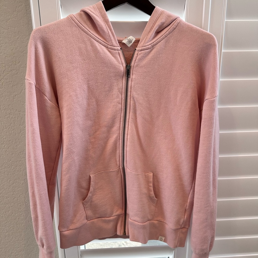 Treasure & Bond girls pink zip up hoodie. Size XL 14/16